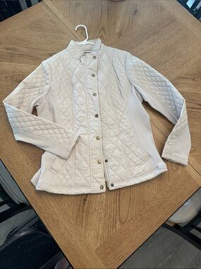 Merona Cream Quilted Utility Jacket